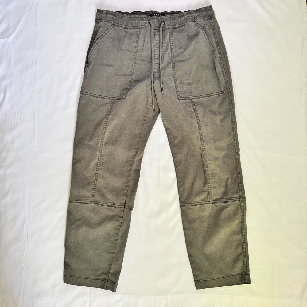 Sanctuary Army Green Lightweight Pants Drawstring Anthropologie Women's Size 31